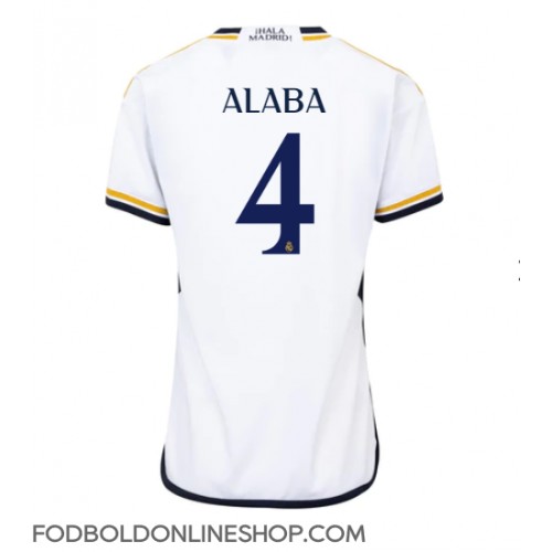 Real Madrid David Alaba #4 Hjemmebanetrøje Dame 2023-24 Kortærmet